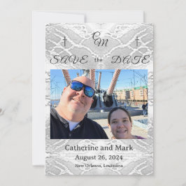 Katholische Imitate - Satin Save the Date Mit Mono