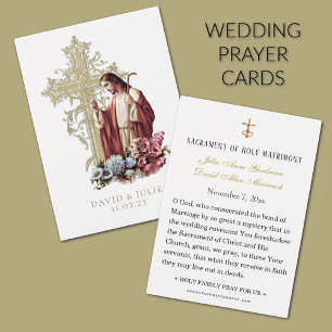 Katholische Jesus-Gold-Cross-Hochzeitskarte