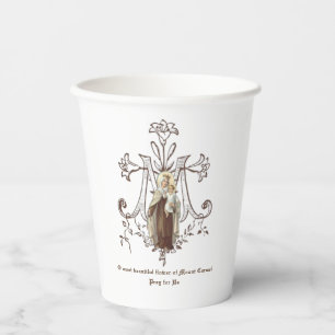 Katholische Jungfrau Carmel Maria Jesus Pappbecher
