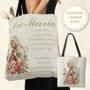 Katholische Jungfrau Maria rote Rosen floral Ave M
