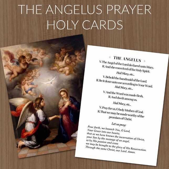 Katholische Jungfrau Mary Angelus Gebet Visitenkarte (Perfect Holy Card for anytime, but especially for the Feast of the Annunciation, March 25th.)