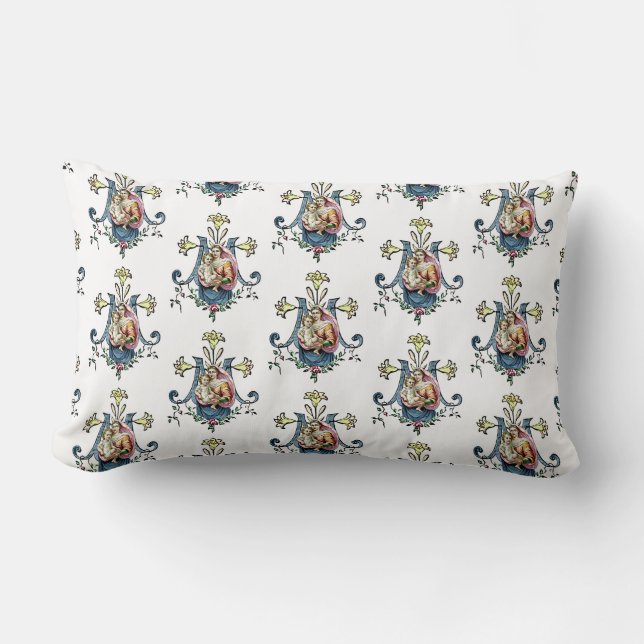 Katholische Jungfrau Mary Baby Jesus Religiöse kat Lendenkissen (Vorderseite)