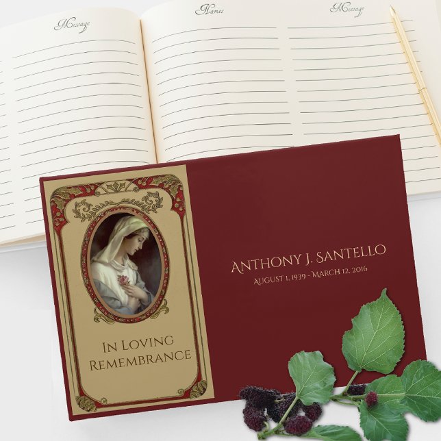 Katholische Jungfrau Mary Beerdigung Gedenkstätte Gästebuch (Von Creator hochgeladen)