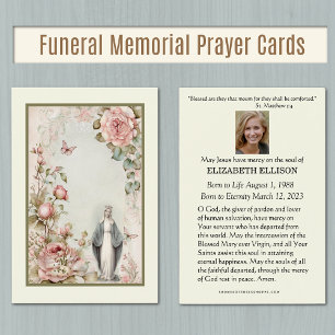 Katholische Jungfrau Mary Floral Beerdigung Vintag