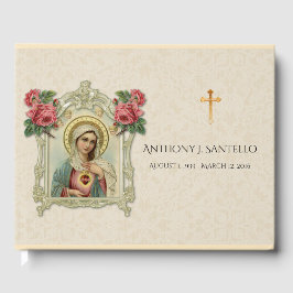 Katholische Jungfrau Mary Funerary Memorial Guest  Gästebuch