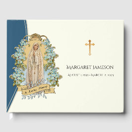 Katholische Jungfrau Mary Funerary Memorial Guest  Gästebuch