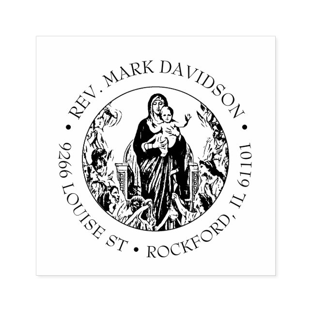 Katholische Jungfrau Mary Jesus Religious Rede Gummistempel (Prägung)