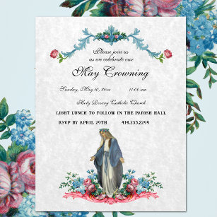 Katholische Jungfrau Mary kann religiöse Veranstal Einladung