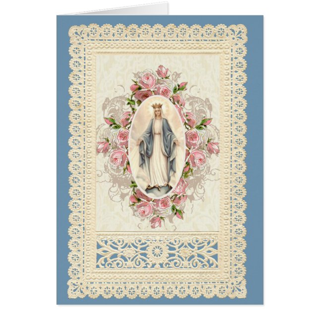 Katholische Jungfrau Mary Religious Floral Lace (Vorne)