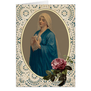 Katholische Jungfrau Mary Religious Rosel Lace