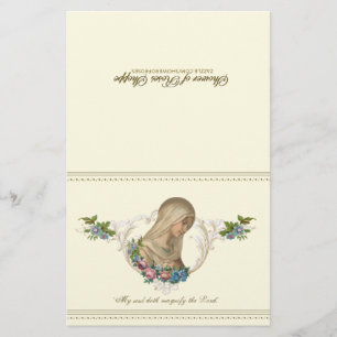 Katholische Jungfrau Mary Vintag Religious Floral