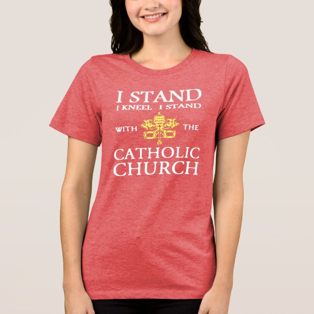 Katholische Kalisthenik Tri-Blend Shirt (Vorderseite)