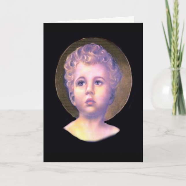 Katholische Karte des Kindes Jesus Vintag und (Vorderseite)