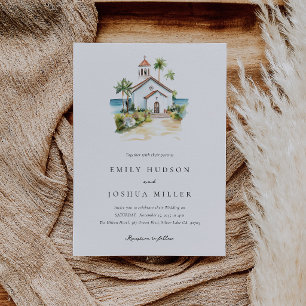 Katholische Kirche Tropische Hochzeit Einladung