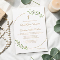Katholische Kirchen-Hochzeitskranz mit Kreuz Elega