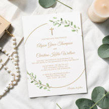Katholische Kirchen-Hochzeitskranz mit Kreuz Elega