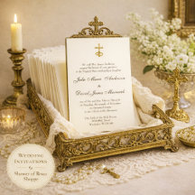 Katholische Klassik Elegant Einladung zur Hochzeit