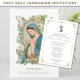 Katholische Kommune Eucharist gesegnet Mary Einladung