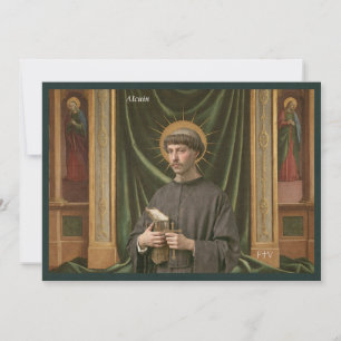 Katholische Kunst Heilige Karte Heiliger Alkuin
