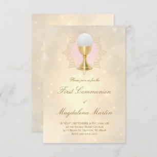 Katholische Mädchen erste Kommunionseinladung Einladung