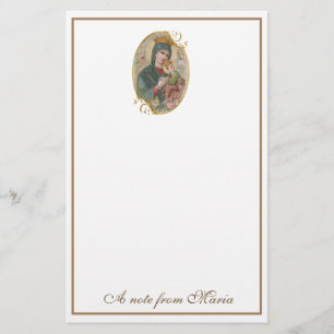 Katholische Maria Perpetual helfe Jesus Elegant Briefpapier