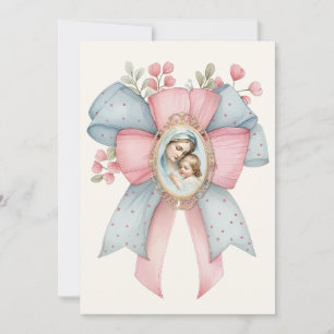 Katholische Maria und Jesus Blumen Pink Blau