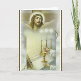 katholische Masse Jesus Altar Angebot Karte