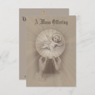 Katholische Messe mit dem Baby Jesus Einladung