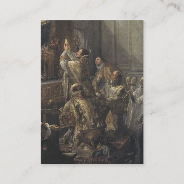 Katholische Messe mit Gebetskarte Visitenkarte (Vorderseite)