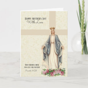 Katholische Muttertag Religiöse Jungfrau Mary Karte