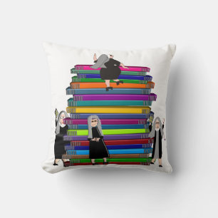 Katholische Nonnen Bücherkletter Kunst Pillow Kissen