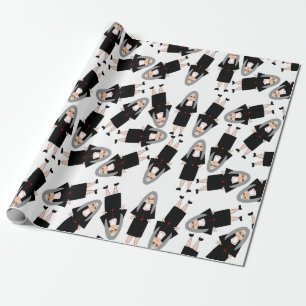 Katholische Nonnen in Black Habits Gift Wrap Geschenkpapier