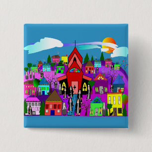 Katholische Nonnen Kunst "Kirchenführung" Button