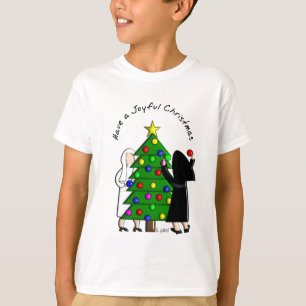 Katholische Nonnen-Kunst-Weihnachtskarten u. T-Shirt