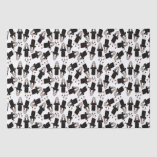 Katholische Nonnen Schwarze Gewohnheitsgrundpapier Seidenpapier