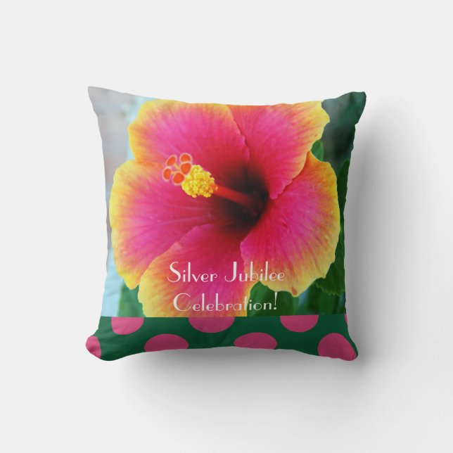 Katholische Nonnen Silver Jubilee Pillow Hibiskus Kissen (Vorderseite)