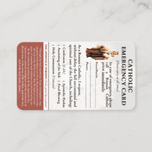 Katholische Notfallkarten Visitenkarte