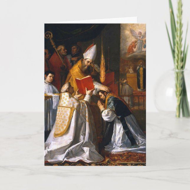 katholische Ordination für die Begrüßung des Pries Karte (Vorderseite)