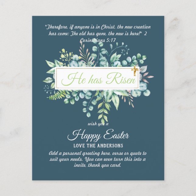 Katholische OSTTER-Karten Zitat der religiösen Ver (Vorderseite)