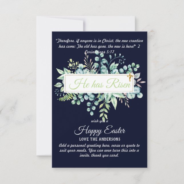 Katholische OSTTER-Karten Zitat der religiösen Ver (Vorderseite)