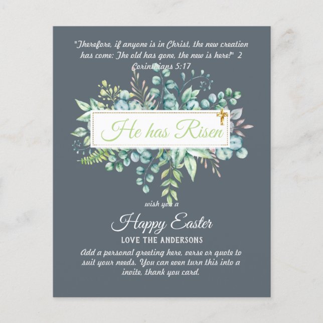 Katholische OSTTER-Karten Zitat der religiösen Ver (Vorderseite)