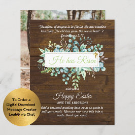 Katholische OSTTER-Karten Zitat der religiösen Ver