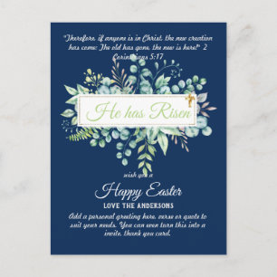 Katholische OSTTER-Karten Zitat der religiösen Ver Postkarte