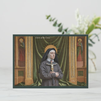 Katholische Postkarte | Saint Clare von Montefalco