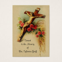 Katholische Priesterbeerdenkmal Heilige Karte -