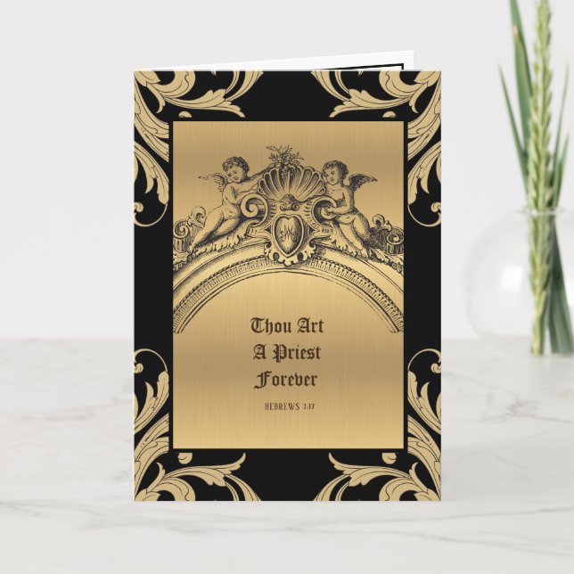 Katholische Priesterfeindlichkeit Engel Karte (Vorderseite)