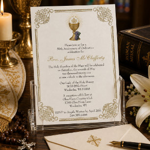 Katholische Priesterordinierung Goldener Jubiläum Einladung