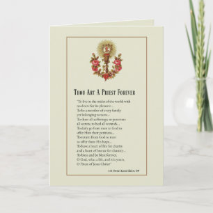 Katholische Priesterweihe Jubiläum Religiös Karte
