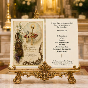 Katholische Priesterweihe-Jubiläumskarte
