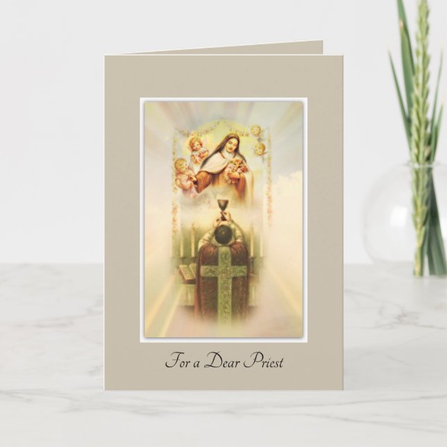 katholische Priesterwörter der Ermutigung Karte (Vorderseite)